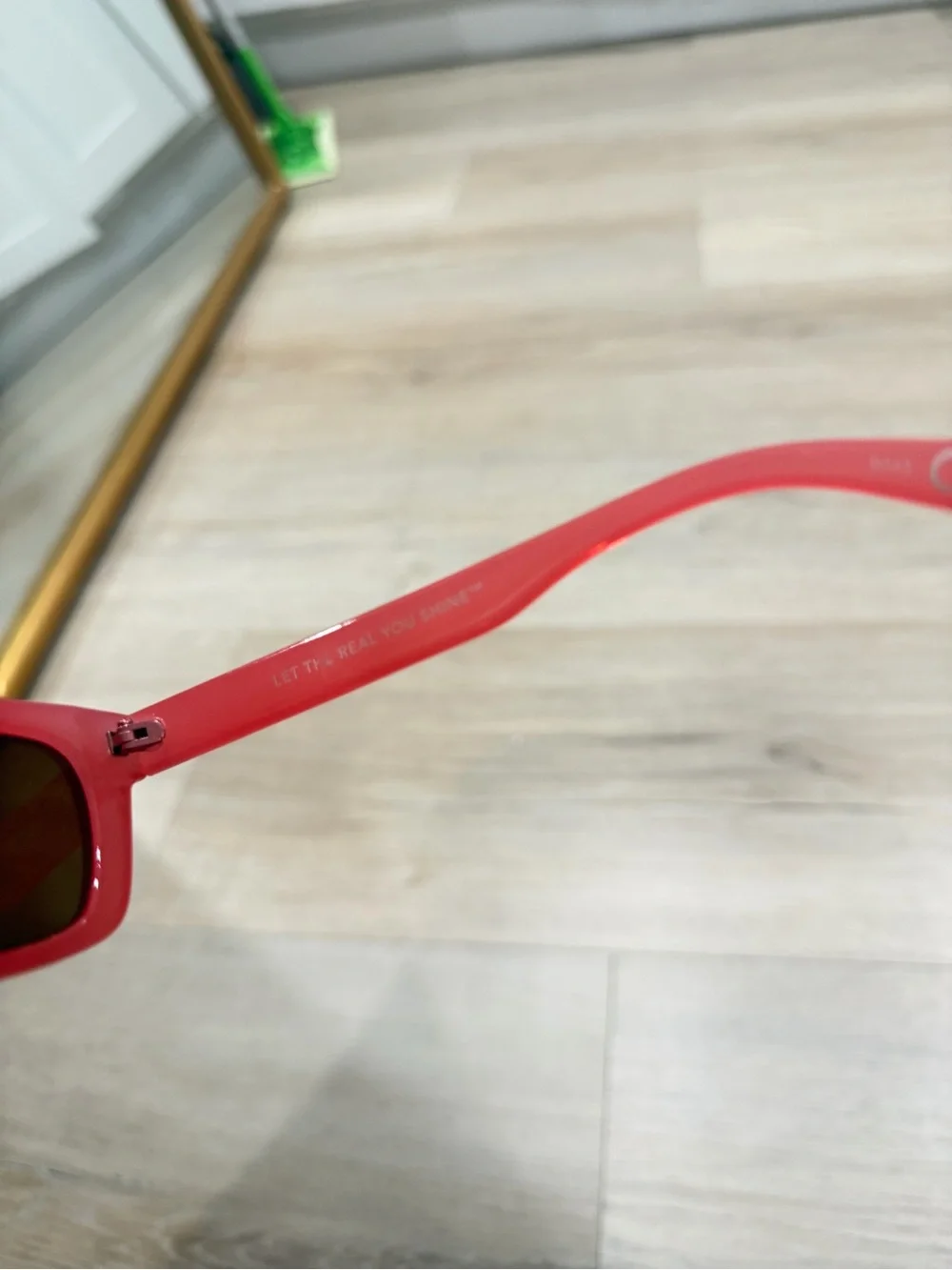 Aerie Rectangle Sunglasses in Coral Pink